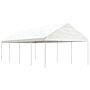 Vidaxl Gazebo With Roof White 8.92x4.08x3.22 M Polyethylene