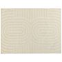 Area Rug Beige Wool 300 X 400 Cm Geometric Pattern Solid Colour Modern Minimalistic Living Room Rug