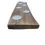 Long Mango Wood 6 Tea Light Holder 49cm