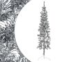 Vidaxl Slim Artificial Half Christmas Tree With Stand Silver 120 Cm