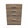 Contrast 4 Drawer Deep Chest In Vintage Oak