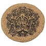 Natural Place Mat - Jute - Hamsa Print