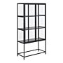 Seaford 2 Glass Door Display Cabinet In Black