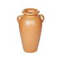 Decorative Vase Orange Terracotta Painted Vintage Look Amphora Shape