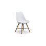 Kari Dining Chair - White Seat & Oak Legs