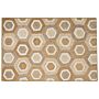 Area Rug Beige Jute 200 X 300 Cm Geometric Pattern Hand Woven