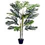 Outsunny 150cm(5ft) Artificial Palm Tree Decorative Indoor Faux Green Plant W/leaves Home Décor Tropical Potted