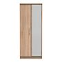 Contrast Double Mirror Wardrobe In Bardolino Oak