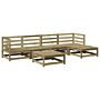 Vidaxl 6 Piece Garden Sofa Set Impregnated Wood Pine