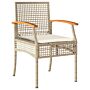 Vidaxl 4 Piece Garden Dining Set With Cushions Beige Poly Rattan