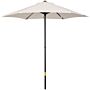 Outsunny 2m Patio Parasols Umbrellas, Outdoor Sun Shade With 6 Sturdy Ribs For Balcony, Bench, Cream White