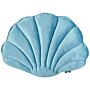 Seashell Scatter Cushion Light Blue Velvet Scallop Shape Throw Pillow Decoration Marine Theme Textiles