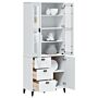 Vidaxl Highboard Viken White 80x40x190 Cm Solid Wood Pine