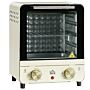 Homcom Convection Mini Oven, 15l Electric Oven & Grill W/ Adjustable Temperature, Timer, Baking Tray, Wire Rack, Crumb Tray, 1000w, Cream White