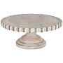 Cake Stand Light Mango Wood 30 X 30 X 12 Cm Decorative Stylish Carved Serving Tray Pastry Holder