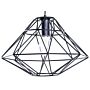 1 Light Black Pendant Ceiling Cage Shape Geometric Metal Naked Wire