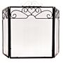 Chrome Topped Three Fold Fire Screen