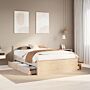 Vidaxl Bed Frame Without Mattress With Headboard 140x200 Cm Solid Wood Pine