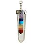 Crystal - 7 Chakra Bounded Thin Point Flat Pendant