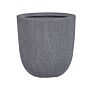 Plant Pot Grey Polyresin Tall Flower Planter 48 X Ø 44 Cm Modern Minimalistic