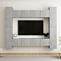 Vidaxl 8 Piece Tv Cabinet Set Concrete Grey Engineered Wood