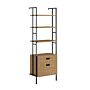 Hythe Wall Mounted 4 Shelf Bookcase With Drawers