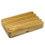 Hemu Wood Soap Dish - Corrugated