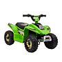 Homcom 6v Kids Electric Toy Car Atv Toy Quad Bike Four Big Wheels W/ Forward Reverse Functions Toddlers Aged 18-36 Months, Green