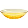 Countertop Wash Basin Yellow Solid Surface 340 X 360 Mm Semi-transparent Bathroom Sink