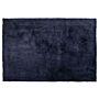 Shaggy Area Rug Blue Cotton Polyester Blend 160 X 230 Cm Fluffy Dense Pile