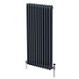 Traditional 3 Column Radiator - 1800 X 562mm - Anthracite Grey