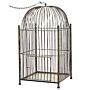 Lantern Distressed Gold Metal Weathered Vintage Effect Surface Decorative Cage Hanging Decor