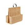 Magazine Rack Light Natural Rattan Newspapers Storage Holder Container Basket Box Boho Design Home Decor