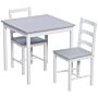 Vida Designs Yorkshire 2 Seater Dining Set, White & Grey