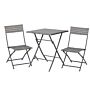 Outsunny Pe Rattan Garden Furniture 2 Seater Patio Bistro Set Folding For 2 Outdoor Table And Chair Set (grey)