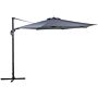 Garden Sun Parasol Grey Fabric 240 Cm Swivel Weather Resistant