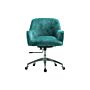 Velvet Upholstered Wheeled Swivel Office Chair