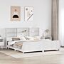 Vidaxl Bed Frame Without Mattress White 200x200 Cm Solid Wood Pine