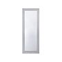 Wall-mounted Hanging Mirror Silver 50 X 130 Cm Vertical Dresser Gesso Finish