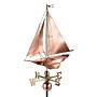 Racing Sloop Farmhouse Copper Weathervane