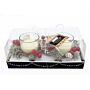 White Set Of 2 Candle Pots With Wreath