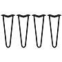 4 X 14" Hairpin Legs - 2 Prong - 12mm - Black