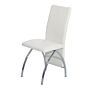 Costilla Pu Dining Chair White & Chrome