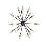 Pendant Lamp 18 Light Black Metal Sputnik