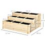 Outsunny 3 Tier Raised Garden Bed Elevated Planter Flower Box With 9 Grow Grids And Non-woven Fabric For Vegetables, Flower, Herb