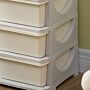 Zonekiz Kids Storage Units With 6 Drawers, 3 Tier Kids Toy Storage Organizer, Vertical Dresser Tower For Nursery Playroom Kindergarten, Cream