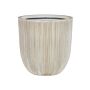 Plant Pot Beige Polyresin Tall Flower Planter 33 X Ø 31 Cm Modern Minimalistic