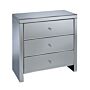 Seville 3 Drawer Chest Mirrored