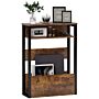 Homcom Industrial-style Side Table - Black/brown