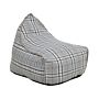 Teardrop Drop Bean Bag Chair Beanbag Grey Check Pattern Checked Gaming Chair